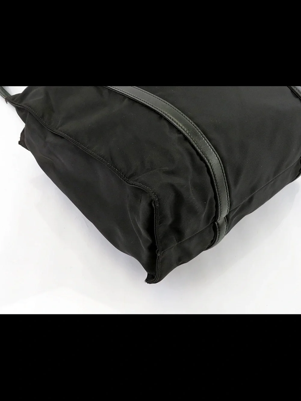 Prada Black Nylon Double-Handle Tote